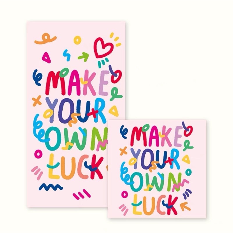 [HB-68]  อั่งเปา MAKE YOUR OWN LUCK สีชมพู ซองเต๊ะเอีย ซองแดง แต๊ะเอีย