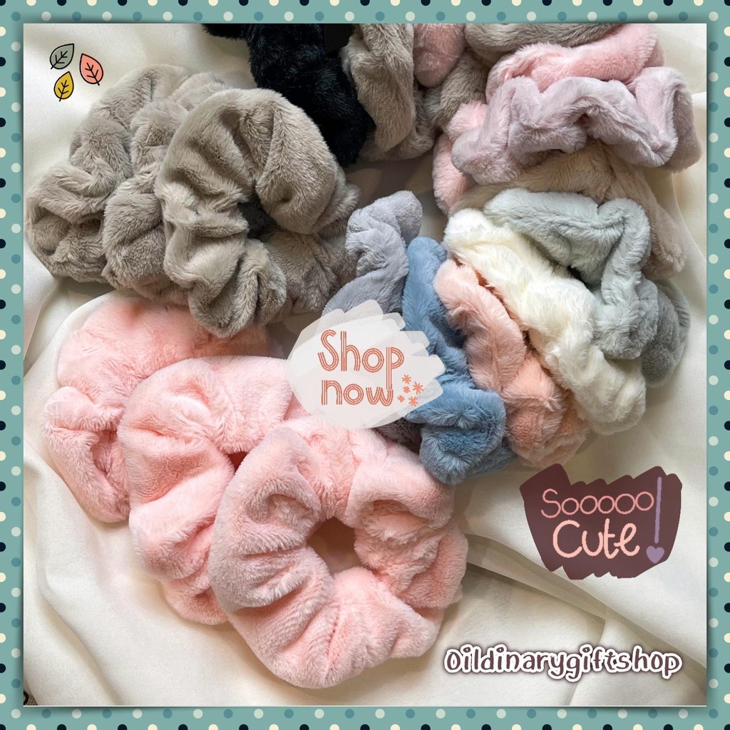 ยางรัดผม สีพาสเทล 6ชิ้น มินิมอล สไตล์เกาหลี น่ารัก นุ่มนิ่ม มัดทรงโดนัท