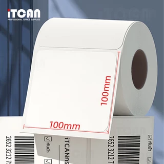 10ม้วน ThermalSticker 100x150 80x50 40x30 สติกเกอร์ความร้อน ปริ้นใบปะหน้าความร้อน สติ๊กเกอร์บาร์โค้ด