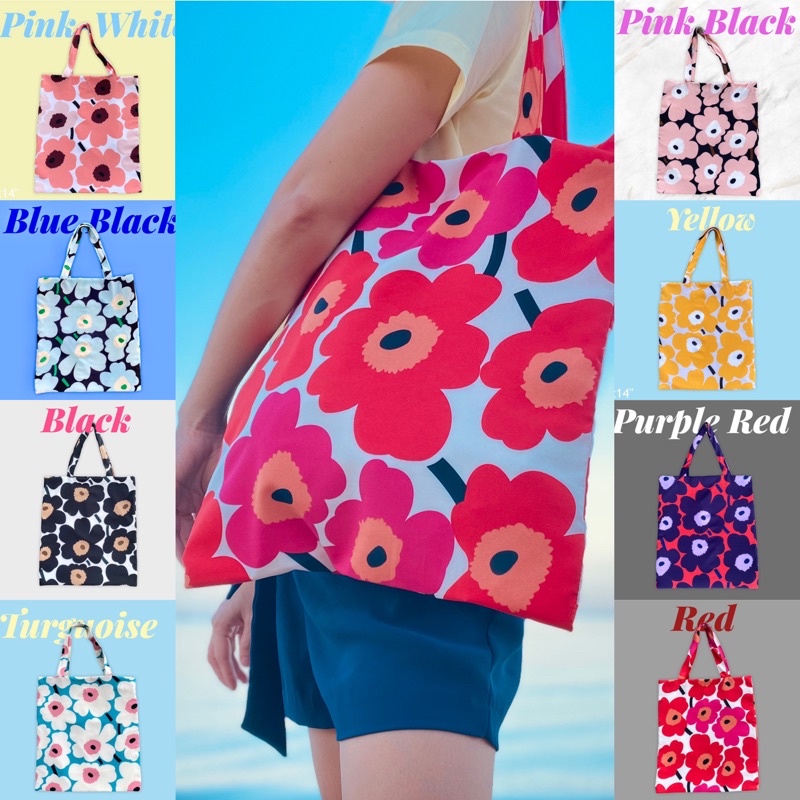 25ลาย Tote bagกระเป๋าผ้า ถุงผ้าดอกไม้ Aloha