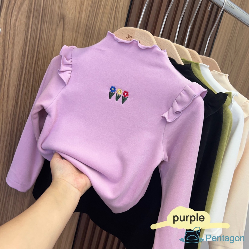 เสื้อโค้ทแขนยาว ปักลาย สไตล์เกาหลี ตะวันตก สวมใส่สบาย แฟชั่นฤดูหนาว สําหรับเด็ก