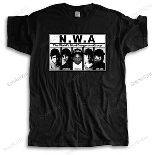 เสื้อคู่รัก NWA เมืองของคอมป์ตันเสื้อยืด RAP LEGENDS N.W.A กลับในวันที่ Tees ผู้ชายเสื้อยืดแขนสั้นฤดูร้อน Gangsta ผ้าด้า