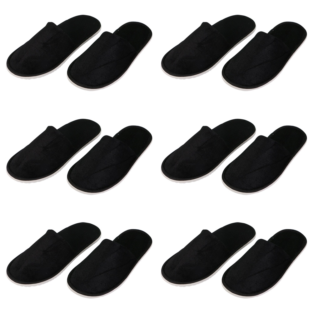 ♥ 6 Pairs Disposable Slippers for Guests Guest Slippers Fake Eucalyptus