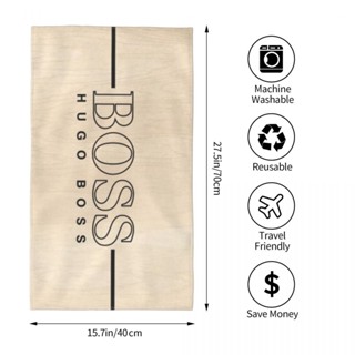 Hugo Boss (3) ผ้าขนหนู ทรงสี่เหลี่ยม ดูดซับน้ํา ขนาด 70x40 ซม. สําหรับเล่นกีฬา โยคะ วิ่ง ฟิตเนส กลางแจ้ง