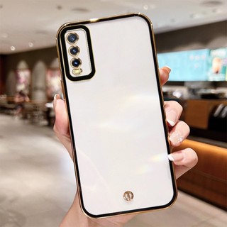 เคสโทรศัพท์มือถือ ซิลิโคนใส บางมาก หรูหรา สําหรับ Vivo Y20 Y20i Y12S 2021 Y20S G Y20 2021 Y20A Y12A Vivo 2026