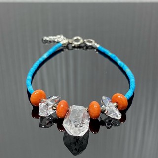 สร้อยข้อมือหินเจียรไนแท้ทั้งเส้น (Turquoise and mixed stone Bracelet)  #20