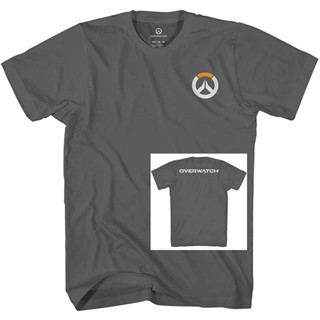 Yuanl5 [พร้อมส่ง] เสื้อยืดแขนสั้นลําลอง ผ้าฝ้าย 100% พิมพ์ลาย Overwatch Text Icon Blizzcon Video Gamer พลัสไซซ์ สําหรับผ