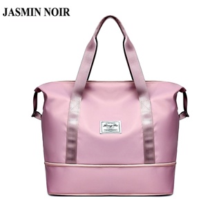 Jasmin NOIR กระเป๋าเดินทาง ผ้าไนล่อน ขนาดใหญ่ จุของได้เยอะ แยกส่วนเปียก และแห้ง เหมาะกับการเล่นโยคะ ว่ายน้ํา สําหรับผู้หญิง