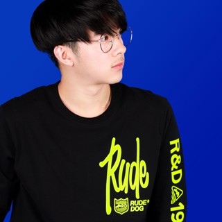 Rudedog By Hashtag เสื้อยืดแขนยาว ทรงผู้ชาย รุ่น R&amp;D สินค้าลิขสิทธิ์แท้