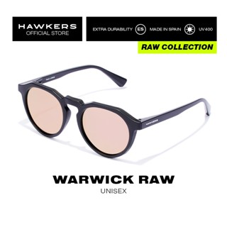 Hawkers แว่นตากันแดด Warwick Raw สีดําโรสโกลด์ ป้องกันรังสียูวี 400 สําหรับผู้ชาย และผู้หญิง Hwra22Bkt0