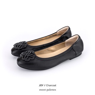Sweet Palettes รองเท้าหนังแกะ Joy Charcoal