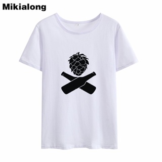 เสื้อโอเวอร์ไซ Mikialong 2018 Ulzzang Harajuku ananas bira gömlek kadın yaz üst Tee gömlek Tumblr เสื้อยืด Femme siyah b