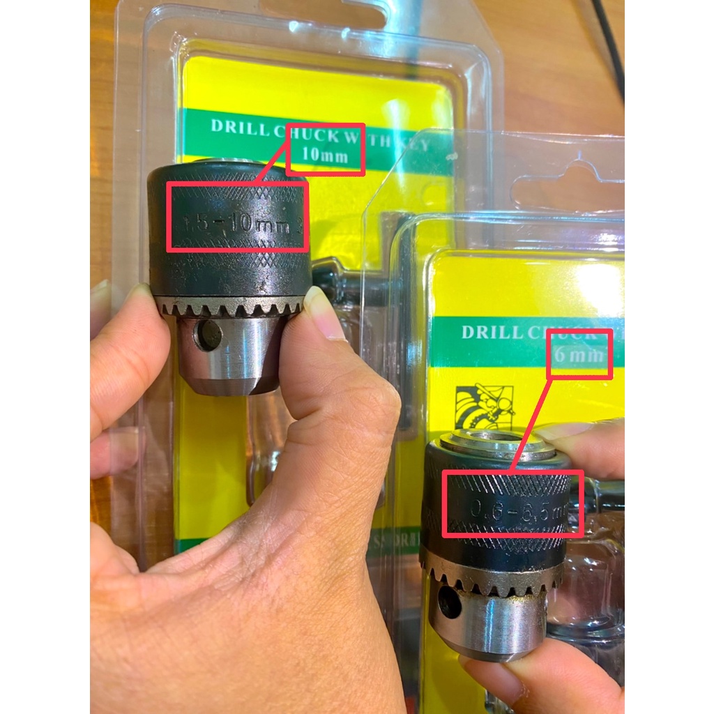 หัวจับสว่าน หัวจับดอกสว่าน หัวจับสว่านไฟฟ้า หัวสว่าน พร้อมจำปา ขนาด 1/4 3/8 1/2 - รูปที่ 3