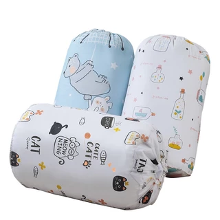 ShopAt.Two[PB2327] ถุงเก็บผ้านวม ทรงกระบอก มีเชือกรูด กันน้ำ กันฝุ่น