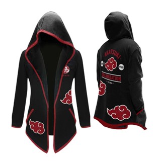 เสื้อคลุมคอสเพลย์นารูโตะ Akatsuki มีฮู้ด เหมาะกับเทศกาลฮาโลวีน สําหรับผู้ชาย และผู้หญิง