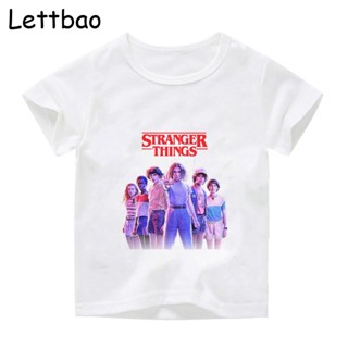 เสื้อยืดแขนสั้น คอกลม พิมพ์ลายกราฟฟิค Stranger Things 3 สําหรับเด็กผู้ชาย และผู้หญิง อายุ 2-14 ปี