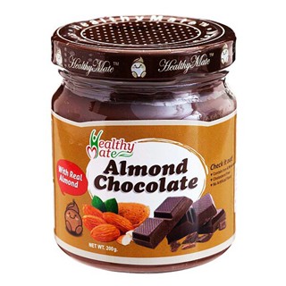 ครีมอัลมอนด์+ ช้อคโกแลต ทาขนมปัง Almond chocolate Paste "Healthy mate"200g.