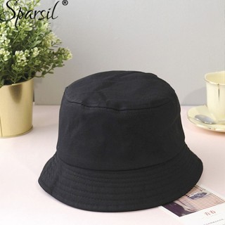 Sparsil BUCKET HAT หมวกแก๊ป สีดํา สําหรับผู้ชาย และผู้หญิง