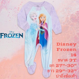 ชุดนอน ชุดหมี คลุมเท้า เอลซ่า ดีสนี่ ซิปเต็มตัว Disney Frozen Girls Purple Footed Blanket Sleeper Pajamas Elsa And Anna