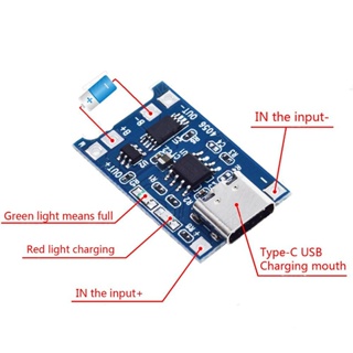 Type-C USB 5 โวลต์ 1A 18650 TP4056 ชาร์จแบตเตอรี่ลิเธียมโมดูลคณะกรรมการการชาร์จที่มีฟังก์ชั่นการป้องกันคู่
