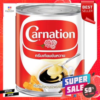 คาร์เนชัน ครีมเทียมข้นหวานชนิดพร่องไขมัน 388 ก.Carnation Sweetened condensed non-fat creamer 388 g.