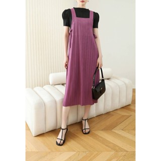 2MUAY PLEAT เดรสอัดพลีท ชุดเอี๊ยมพลีท รุ่น GJO2910 5สี FREE SIZE OVERALL SKIRT PLEAT DRESS