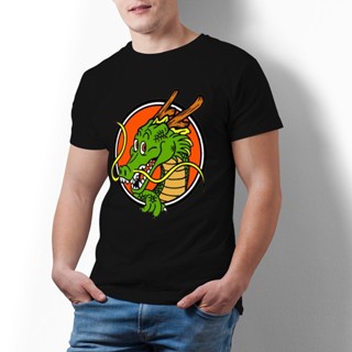 เสื้อเด็กหญิง Camiseta de ดราก้อนบอล Shenron para hombre, camisa de Manga 100 de algodón con estampado de Bandai, ropa d