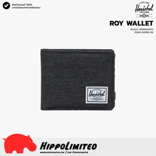 กระเป๋าสตางค์ ⌇ Herschel ⌇ รุ่น Roy ⌇ สี Black Crosshatch ⌇ สินค้าของแท้ 100% จากตัวแทนจำหน่ายโดยตรง