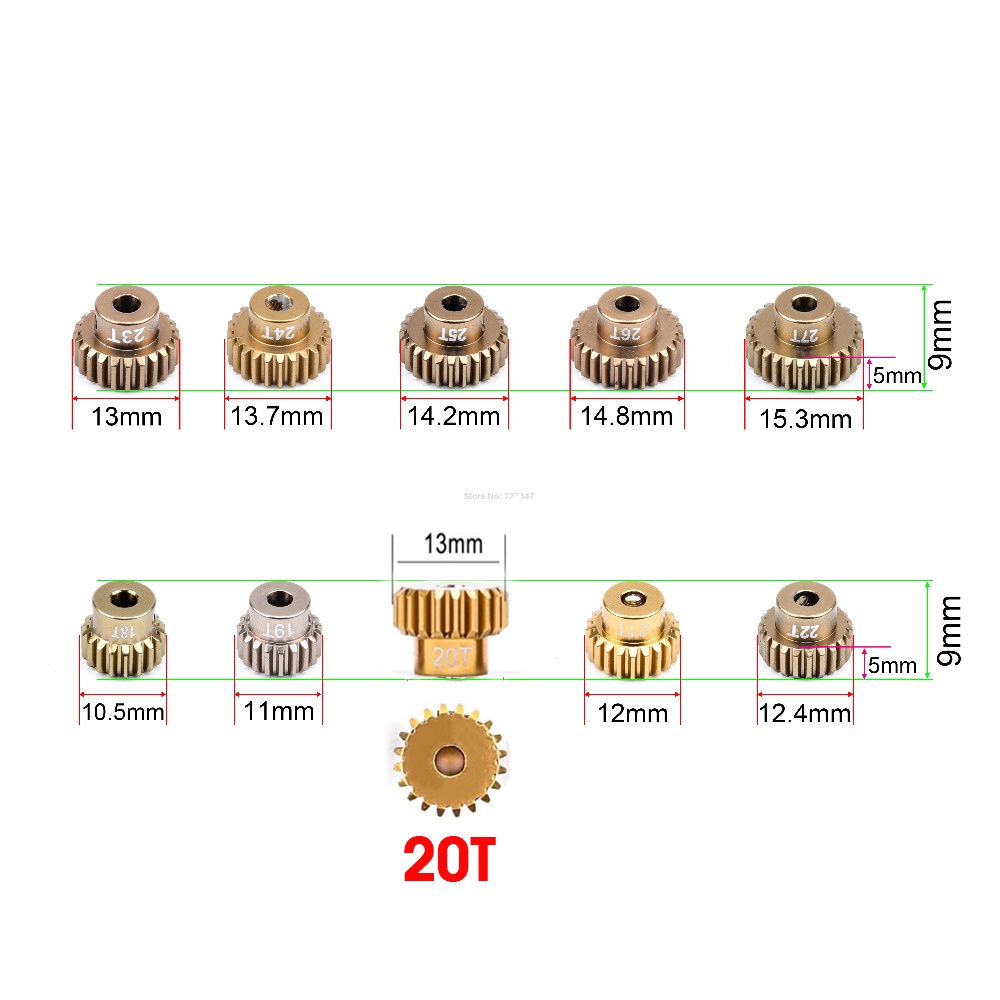 โลหะ 48P Spur เกียร์ 92T 85T 80T Pinion 18T 19T 20T 21T 22T 23T 24T 25T 26T เกียร์มอเตอร์สําหรับ R31 G31 SCX10 AX10 Traxxas