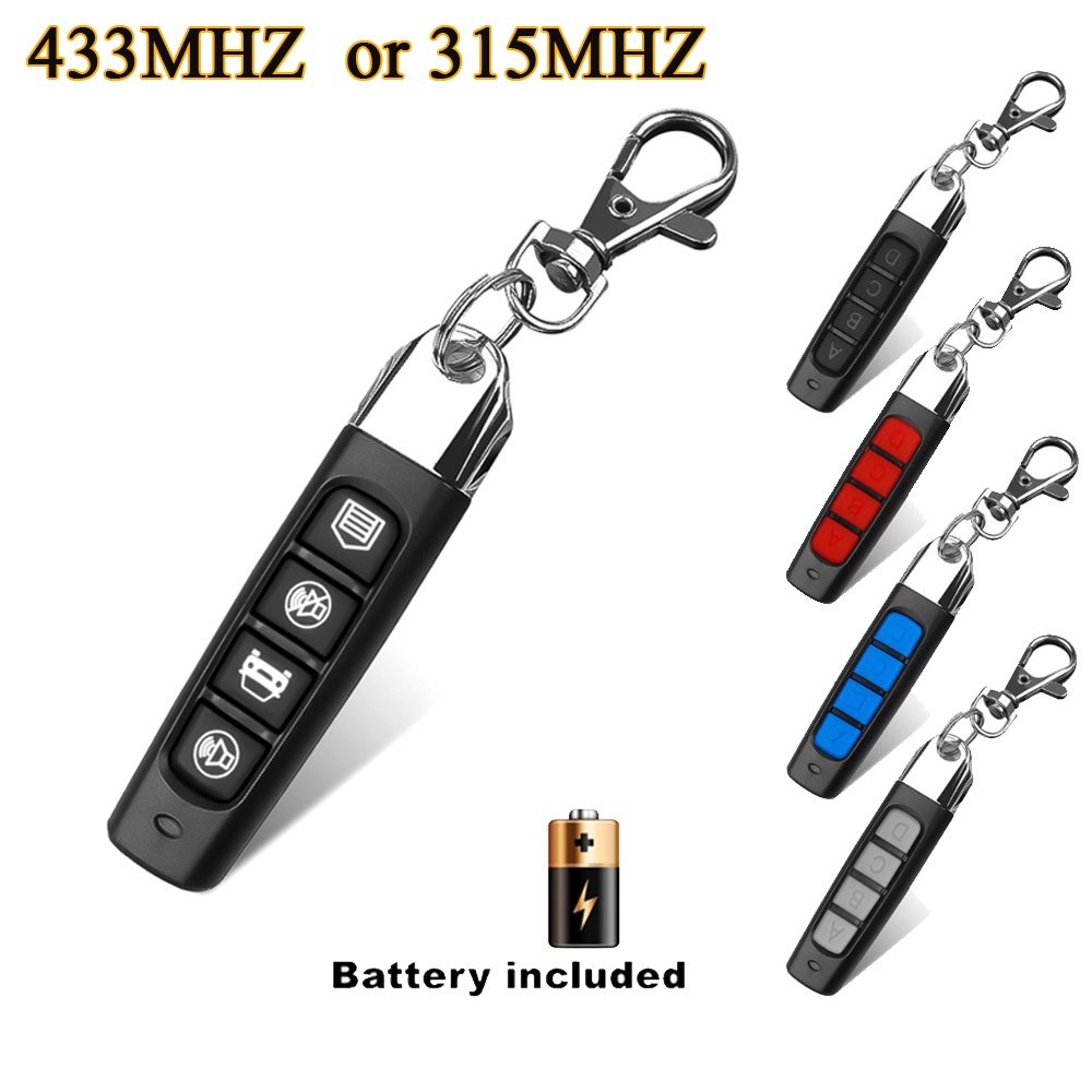 รีโมตคอนโทรล 315Mhz 433Mhz 4 คีย์ หลากสี สําหรับประตูโรงรถ