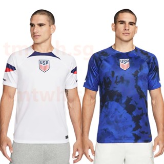 เสื้อกีฬาแขนสั้น ลายทีมชาติฟุตบอล USA 2022-23 ชุดเหย้า สําหรับผู้ชาย