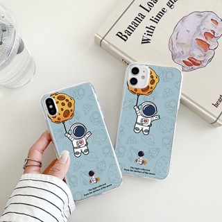 The astronauts เคสไอโฟน 11 pro case iPhone 8พลัส 7 8 Plus Se2020 เคส 14 13 12 11 promax X Xr Xs Max phone cover