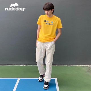 Rudedog By Hashtag เสื้อยืดแขนสั้น ทรงผู้ชาย รุ่น Outline สินค้าลิขสิทธิ์แท้