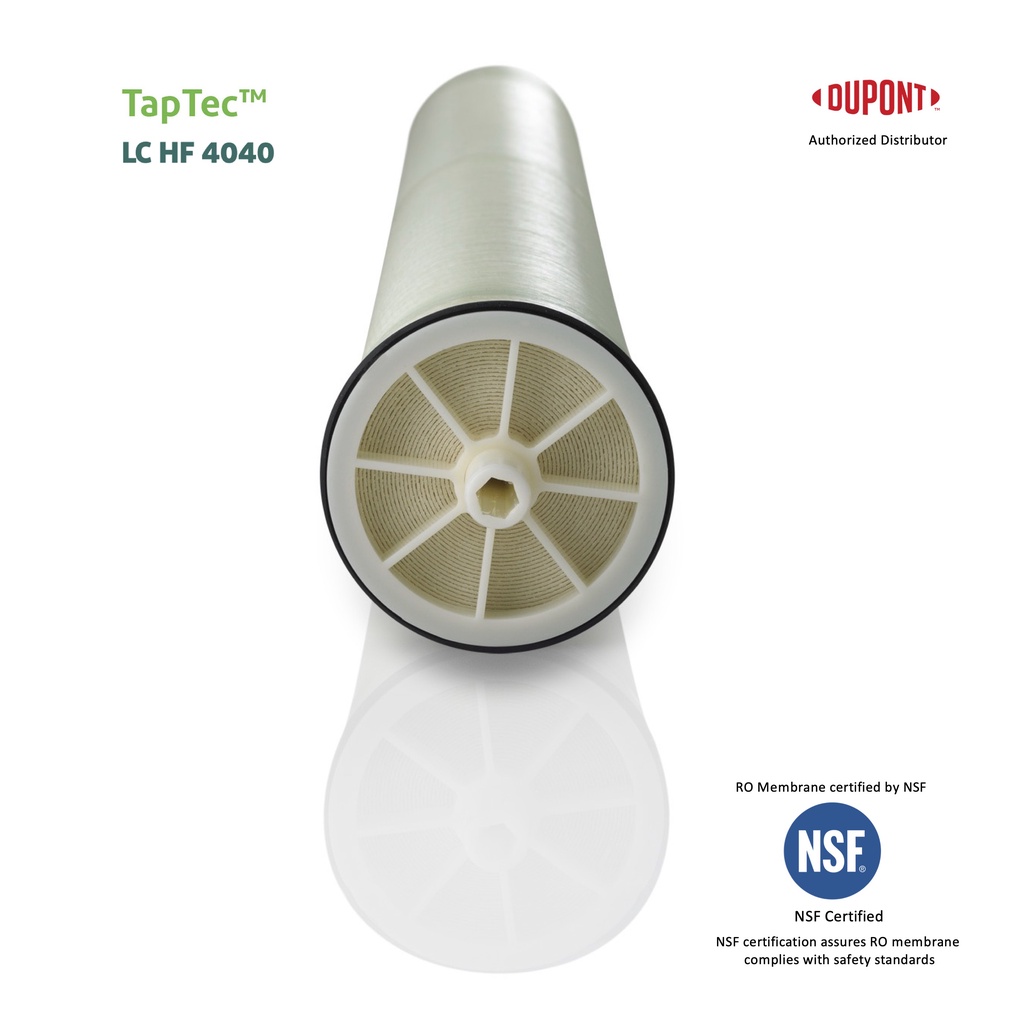 DuPont ™ TapTec ™ LCHF-4040 ไส้กรองน้ำ RO เมมเบรน สำหรับระบบผลิตน้ำดื่ม