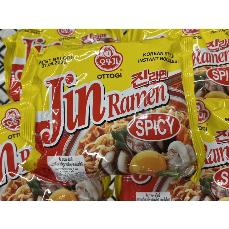 Ottogi Jin Ramen Spicy จิน ราเมง สไปซี่ 120 กรัม