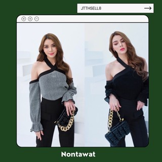 เสื้อคล้องคอเปิดไหล่ เสื้อผ้าวิ่ง เสื้อคล้องคอ เสื้อไฮโซ by nontawat