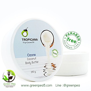 ครีมบำรุงผิวน้ำมันมะพร้าวTropicanaกลิ่นOZONEสูตรฟรีพาราเบน 250 G.