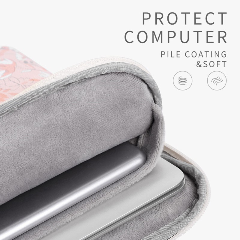 ₪CanvasArtisan Pink Floral Pattern Laptop Bag Waterproof Shockproof Leather Cover for Tablet Sleeve Case for Matebook A #8