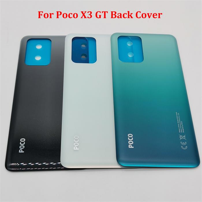 Xiaomi POCO X3 GT ฝาหลังแบตเตอรี่ด้านหลังประตูสําหรับ Poco x3 X3 GT x3gt เคสโทรศัพท์ + สติกเกอร์ที่ไ
