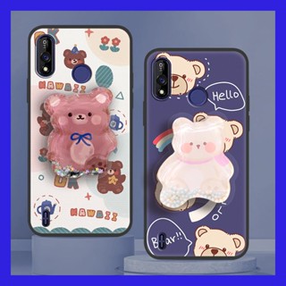 Dirt-resistant Original Phone Case For Itel A36 foothold Fashion Design Anti-dust Cover phone stand holder cartoon Cartoon