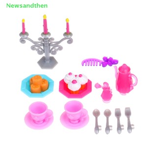 Newsandthen 1Set Dollhouse Spoon Fork Cup Kettle Comb  Dessert Dining Table Decor Nice