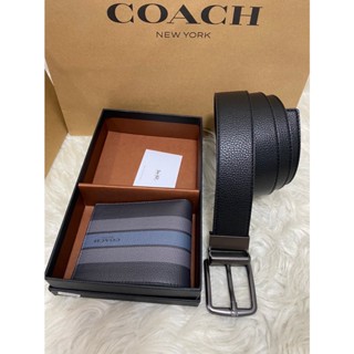 COACH SET สุดคุ้ม!!!  กระเป๋าสตางค์ + เข็มขัด COACH