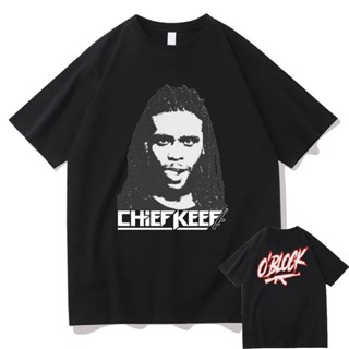 เสื้อยืด cotton หัวหน้าคนใหม่ Keef ฮิปฮอปแฟชั่นสตรีทแวร์ผู้ชายผู้หญิงเสื้อยืดสีดํา O Block Ak47 Tees Unisex Harajuku เสื