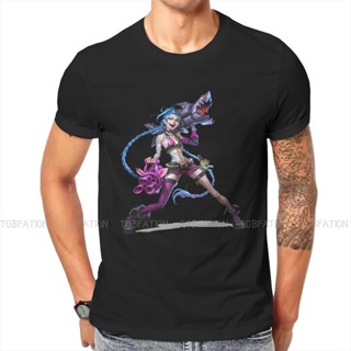 เสื้อเบลาส์ Jinx Fight Arcane League of Legends เสื้อยืดวินเทจกราฟิกเสื้อยืดคอโอขนาดใหญ่ขายเสื้อผ้าผู้ชายฮาราจูกุขายดี