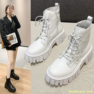 💥Hot sale#🐳Martin boots รองเท้าบูทสกินนี่ผู้หญิง 2022 รองเท้าบูทสั้นใหม่ทุกคู่ รองเท้าบูทเดี่ยว