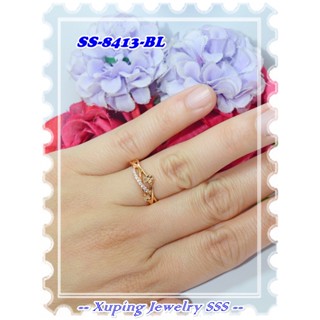  แหวนชุบทอง 18K SS-8413-BL