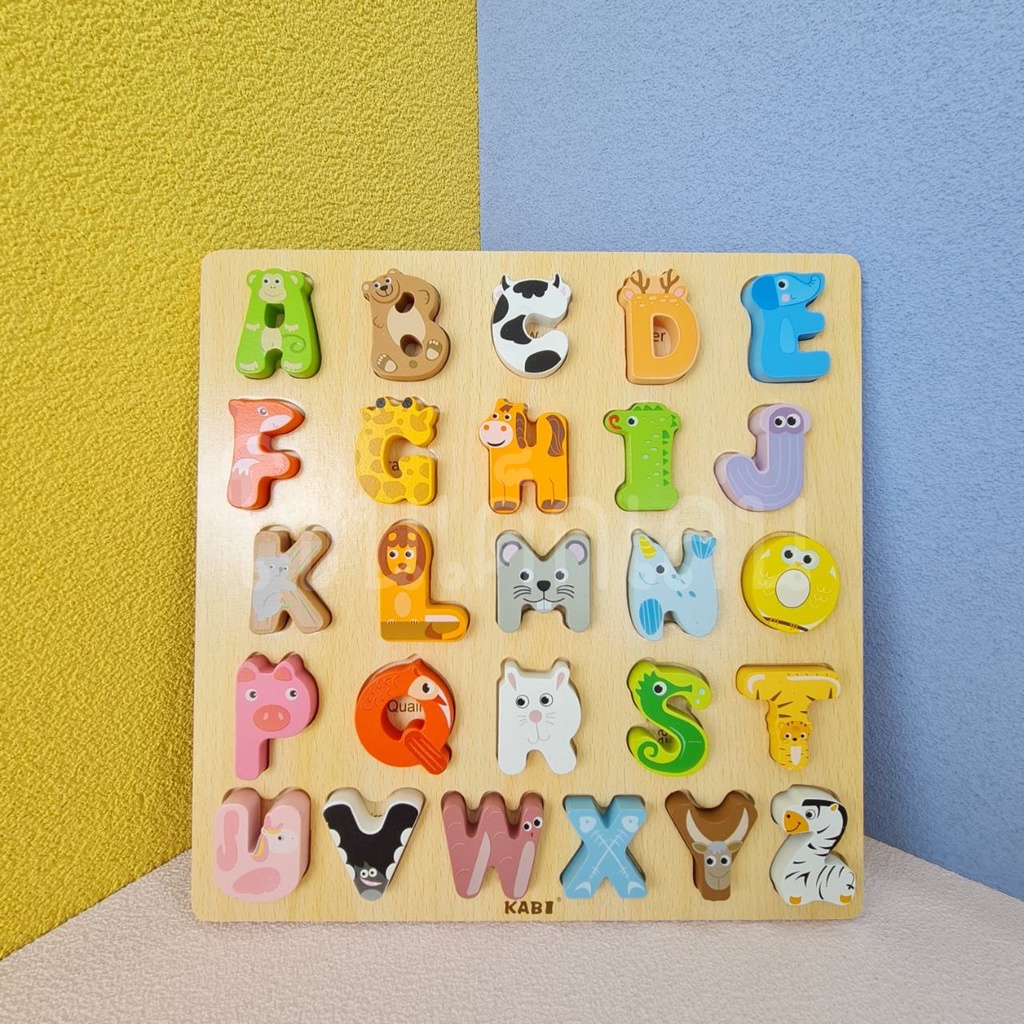 กระดาน ABC รูปสัตว์ ของเล่นเสริมพัฒนาการ