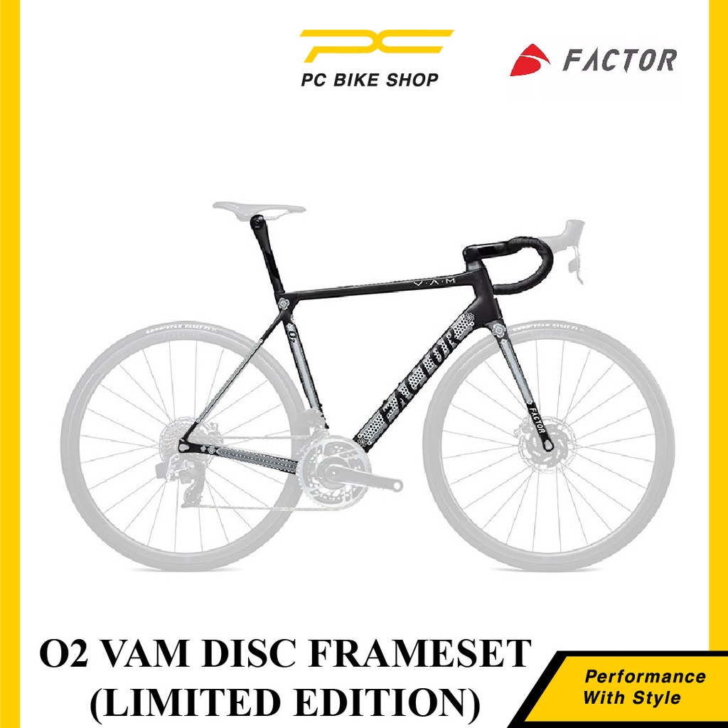 !! FACTOR O2 VAM DISC 52 FRAMESET ORNATE NB WHITE