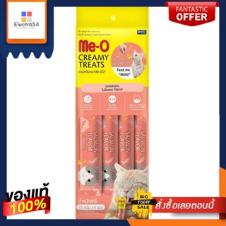 มีโอ ขนมแมวเลีย รสแซลมอน 15 กรัม 4 ชิ้นMEO CREAMY TREATS SALMON 15 G.