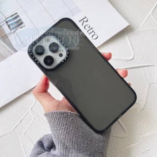 เคสใสขอบปั้มเปอร์สีพึ้น Black & White กันกระแทกขอบทรงตามตัวเครื่อง เคสสำหรับไอโฟน17 17Air 17Pro 17ProMax